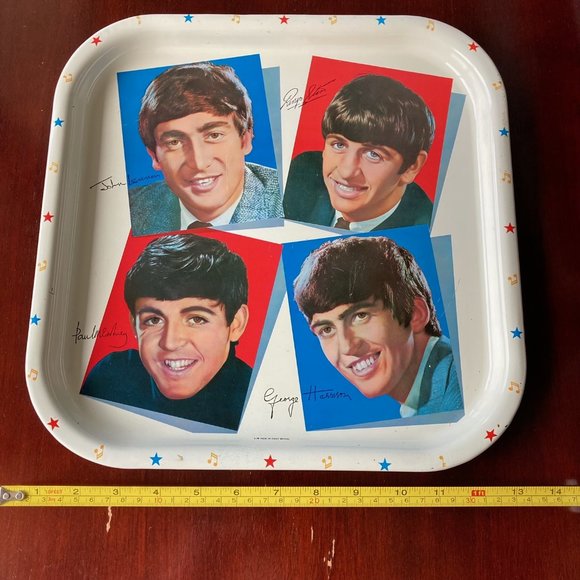 BEATLES ORIGINAL 1964 LITHOGRAPH METAL TRAY - Picture 4 of 4